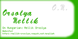 orsolya mellik business card
